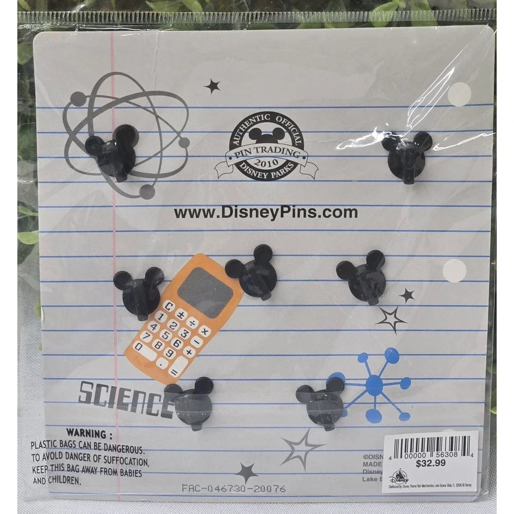 Disney Pins Nerds Rock Full Body Booster Pack 7 Pins Mickey Minnie Goofy 2010